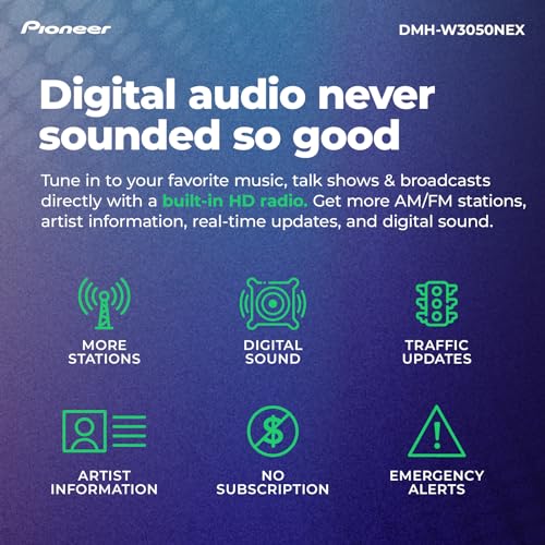 Pioneer DMH-W3050NEX 6.8\" Double Din Multimedia Digital Media Receiver (Renewed)