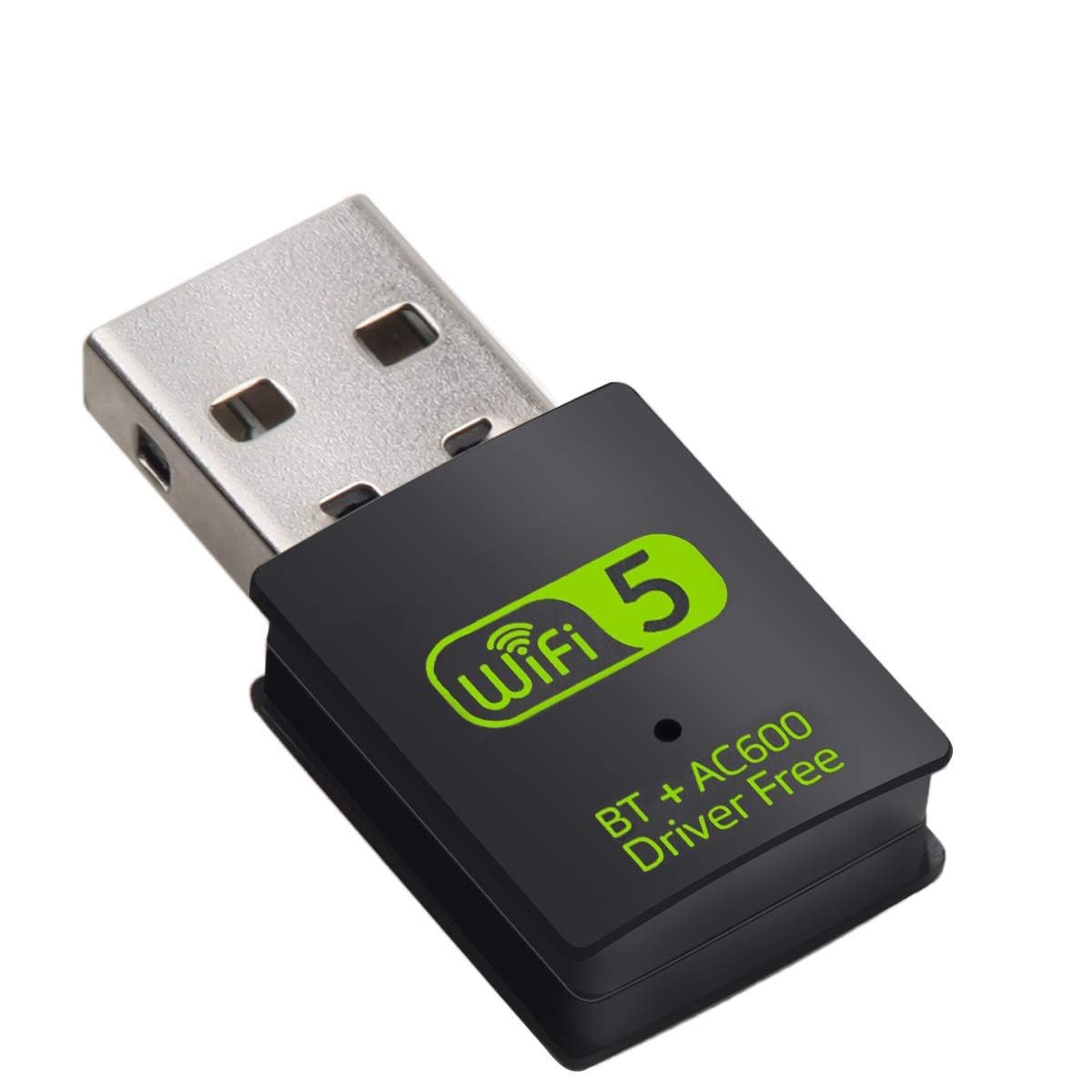 Adaptador Bluetooth WiFi USB, Receptor Externo de Red inalámbrica de Doble Banda 2,4/5 GHz de 600 Mbps, Mini dongle WiFi para PC/portátil/Escritorio