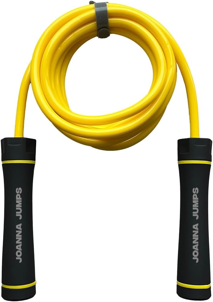 Weighted Jump Rope for Fitness and Boxing (10mm) – Adjustable Jump Ropes with Plastic Handles – Tangle-Free Skipping Rope for Cardio and Endurance Training