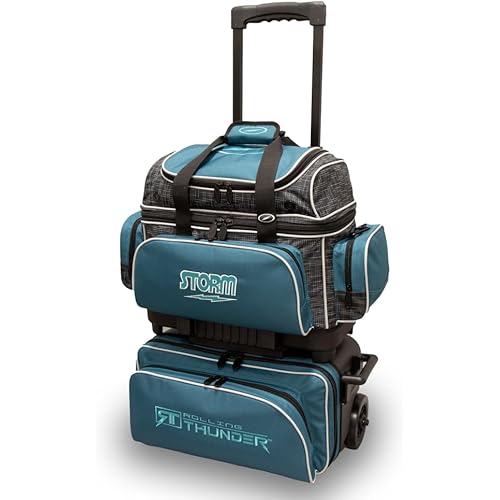 Storm 4 Ball Rolling Thunder Bowling Bag- Steel Blue/Black