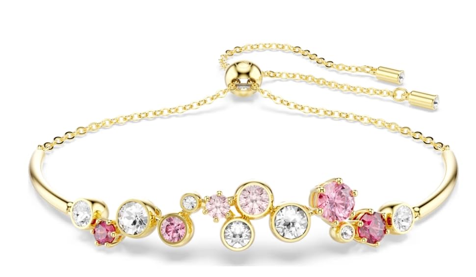 Swarovski Constella bracelet Mixed cuts, Multicolored, Gold-tone plated