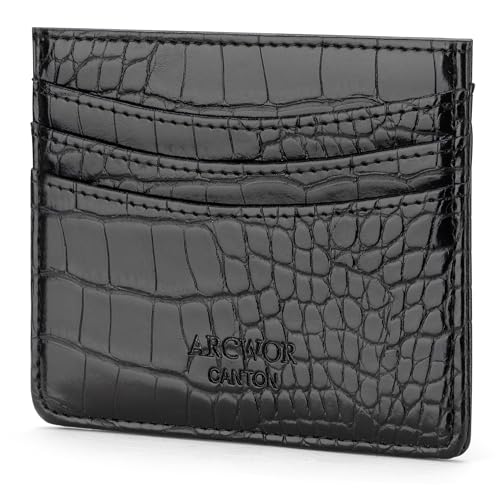 Slim Wallet Minimalist Front Pocket RFID Blocking Men and Women Leather Wallets