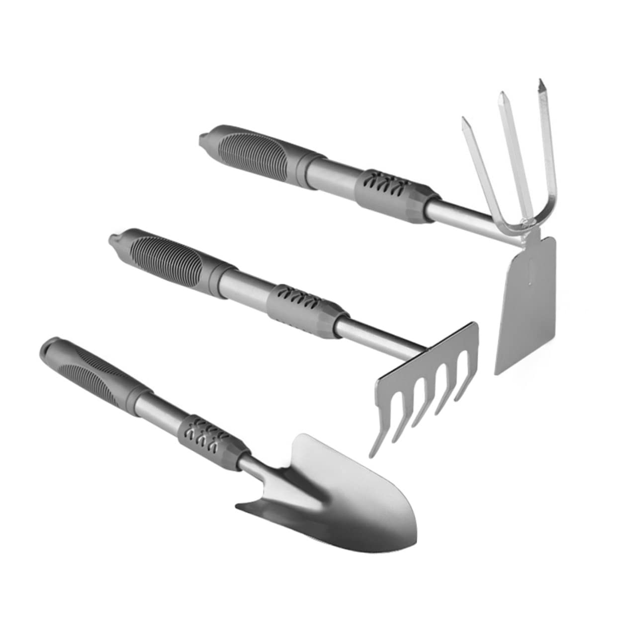 Kit D’Outils de Jardinage Intérieur, Pelle à Planter Les Plantes Succulentes 3 Pièces en Acier et PVC, Forte et Tranchante pour Désherbage et Transplantation