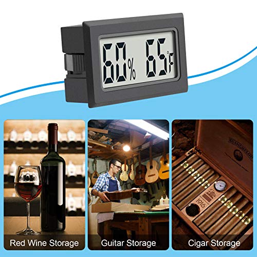 Mini-Digital-Thermometer-2-Pack-Hygrometer-Indoor-Humidity-Monitor-Temperature-Humidity-Gauge-Meter-with-Fahrenheit--for-Humidors-Greenhouse-Garden-Cellar-Closet-Fridge-Etc-by-DWEPTU - Cucciolini Doodles   Mini-Digital-Thermometer-2-Pack-Hygrometer-Indoor-Humidity-Monitor-Temperature-Humidity-Gauge-Meter-with-Fahrenheit--for-Humidors-Greenhouse-Garden-Cellar-Closet-Fridge-Etc-by-DWEPTU