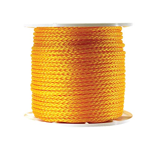 Wellington 3/8" Dia. x 500' L Yellow Diamond Braided Poly Rope - Case of: 1