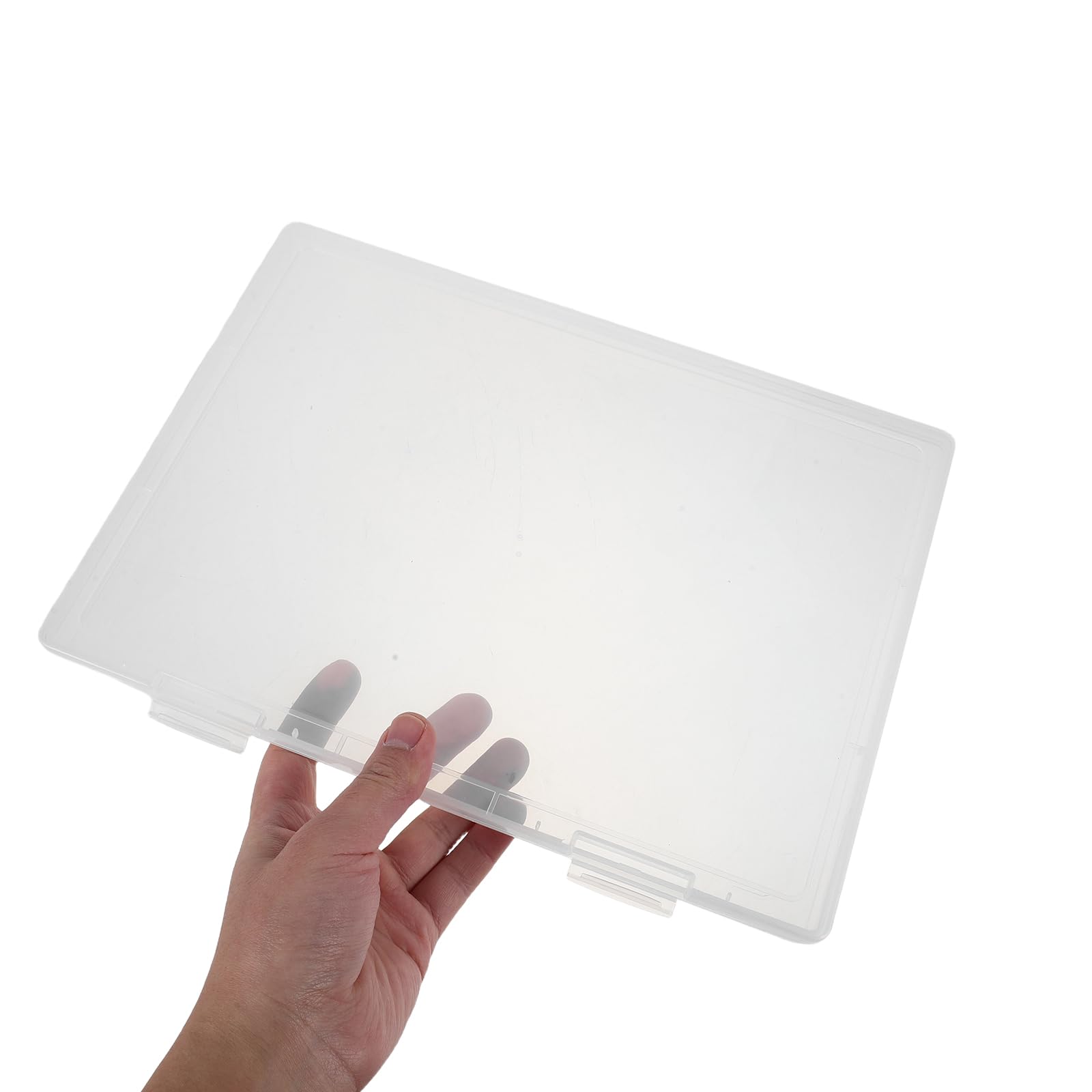 SOIMISS 6 Stück Fotoboxen 8x10 Zoll mit Deckel Transparente Kunststoff Aufbewahrungsboxen für Fotos Scrapbooking und Papier Organizer für Büro Zuhause und Bastelbedarf