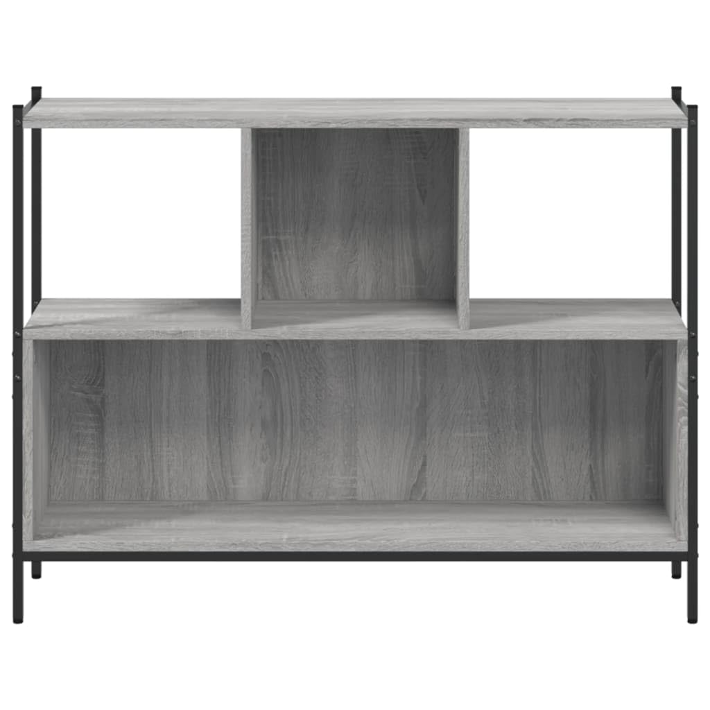 Regał na książki Sonoma szary, 102 x 28 x 77,5 cm, regał stojący z dużą ilością miejsca do przechowywania, do salonu, biura, biblioteki i pokoju dziecięcego, wytrzymały system regałowy do
