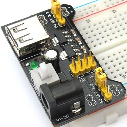 Hailege 5pcs 3.3V 5V Power Supply Module for 102 Prototype Breadboard DC 6.5-12V or USB Power Supply Module