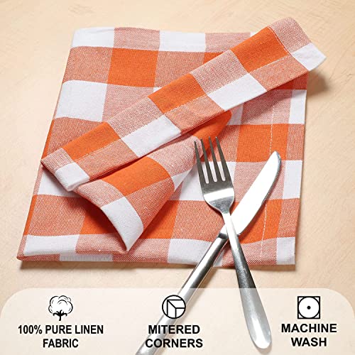 Set de 12 Servilletas de Tela Cuadradas 18x18 pulg Gingham miniatura 6