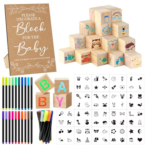 AryiHitt Baby Shower Blocks and Signs