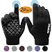 Produktbild COOYOO Winterhandschuhe für Damen und Herren, Touchscreen-Handschuhe, Strickwolle, Laufhandschuhe, rutschfestes Silikongel  elastische Manschette  Thermoweiches Wollfutter