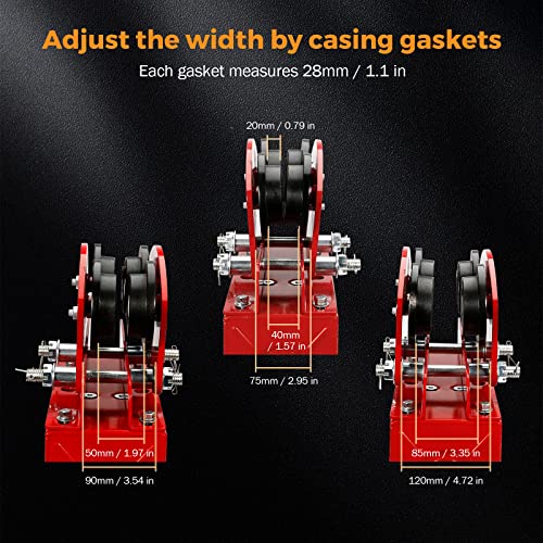 Beamnova Manual Trolley For I-Beam 1 Ton Push Geared Overhead For Pa600 Pa700 Pa800 Pa900 Pa1000 Electric Hoist With Heavy Duty 6 Wheels, Wide Flange, 2204 Lbs Loading Capacity #TOP6