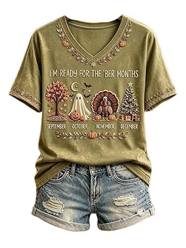 Women's Vintage I'm Ready for The 'BER Months Print Shirt Sweatshirt