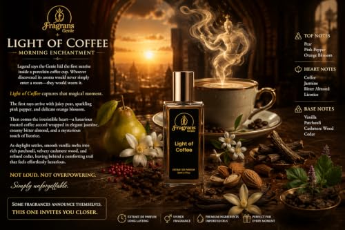 Image of Light of Coffee Extrait de Parfum for Women | Coffee Vanilla Luxury Perfume | Long Lasting Eau de Parfum | Premium Floral Woody Fragrance | Gift Perfume | 20ml