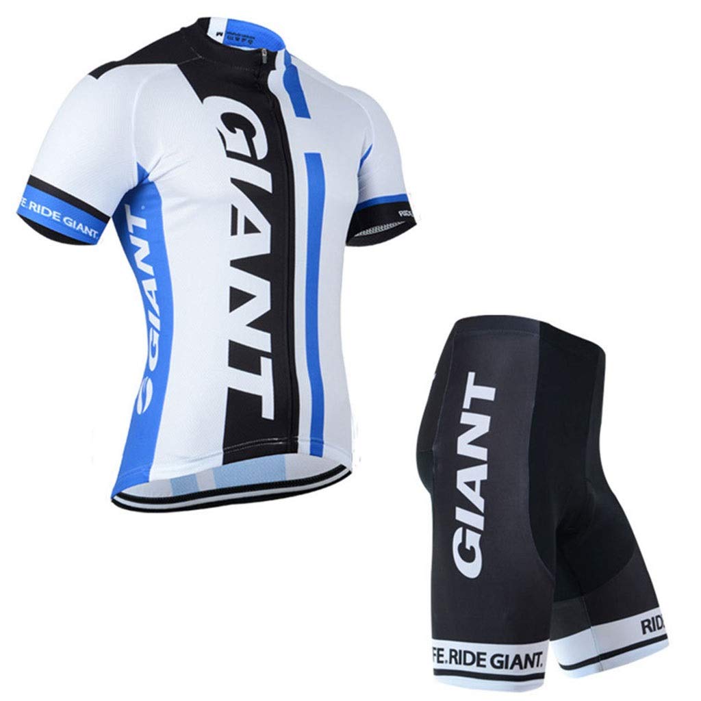 SUN HUIJIEMen's Cycling Jersey Set Short Sleeve Biking With 3D Gel Padded Shorts Road Bike Cycling Clothing Set (Color : B, Size : L)