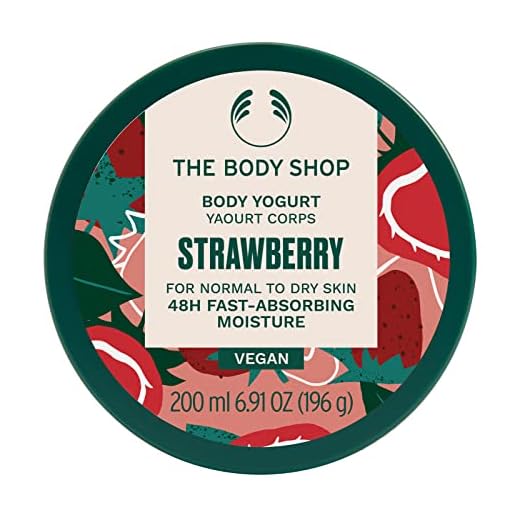 The Body Shop Strawberry Body Yogurt – Instantly Absorbing Hydration from Head to Toe – For Normal to Dry Skin – Vegan – 6.91 oz