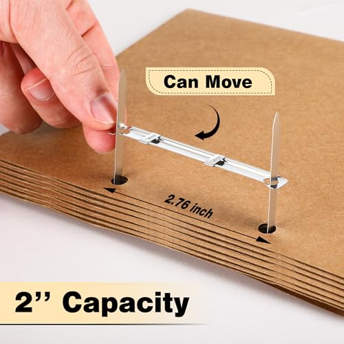 Image of Dreyoo Two Hole Punch with 50pcs Paper Fasteners, 30 Sheet Capacity