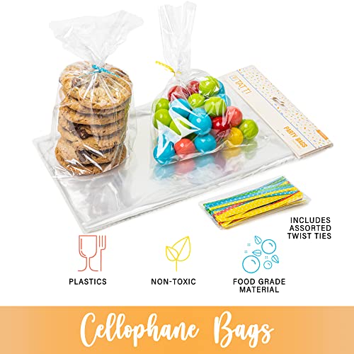 TATTI 200 Clear Plastic Cellophane Bags - Goodie Bags | 6x10 Inch | Wedding, Easter, Christmas, Halloween, Birthday - Thumbnail 6