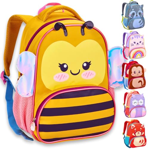 Mochila Bolsa Mala Escolar Infantil Bichinhos 3D Creche Pré Fundamental Menino Menina Criança (ABELHA)