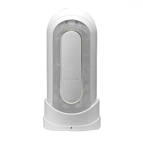 Tenga Flip 0 Electronic Massage Cup for Men Masturbation, Reusable Stimulating Pleasure Device, Male Toy Masturbator, White - Flip-0 EV-White