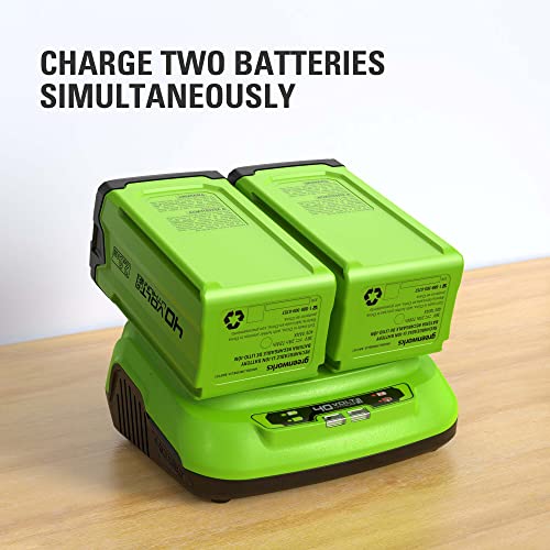 Image of Greenworks 40V 8A Dual Port Rapid Charger(Genuine Greenworks Charger)
