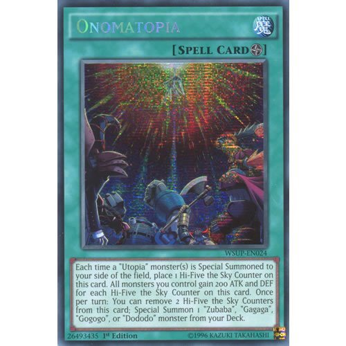 Amazon.com: YuGiOh : WSUP-EN024 1st Ed Onomatopia Secret Rare Card