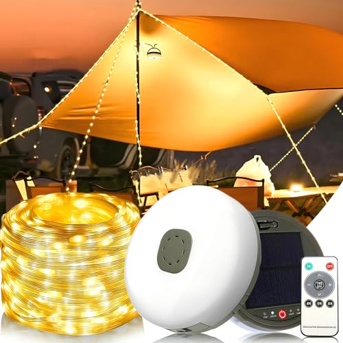 Outdoor Solar Camping String Lights, 10M 100LED Solar Fairy Lights