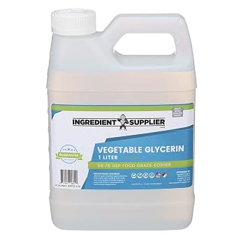 Vegetable Glycerin - 1 Liter (33.814 oz.) - Pure USP Food and Pharmaceutical Grade - Non GMO - Vegan - Sustainable Palm Derived - Humectant, Crafts, DIY, Extracts