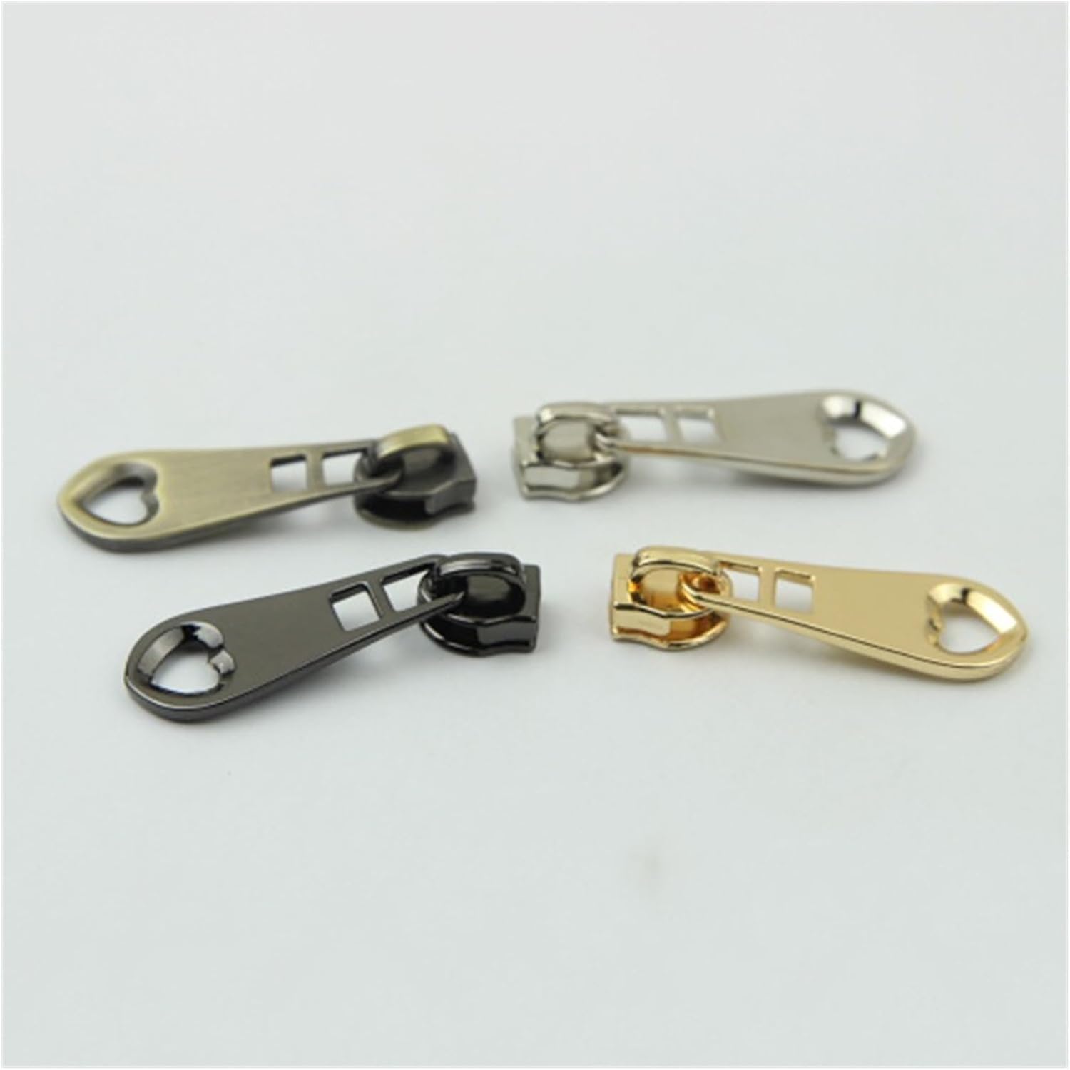 Reißverschluss, 10 Stück Metall 5# Reißverschlussschieber for Jacken, Kleidung, Mantel, Kopfzieher, Reißverschluss-Reparatur-Set, DIY(Bronze)