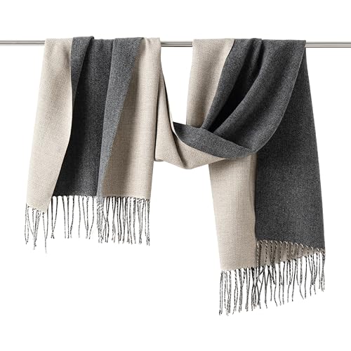 CALVIN & OLIVIA Women's Fall Winter Scarf Thick Classic Plaid Scarf Wrap Warmth Soft Oversized Cashmere Feel Scarves3