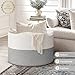 INDRESSME 115L Extra Large Blanket Basket, Soft Cotton Rope Storage Basket for Organizing, Home Decor, Toys, Laundry & Towels, Toy Storage Organizer for Living Room & Nursery, Light Grey