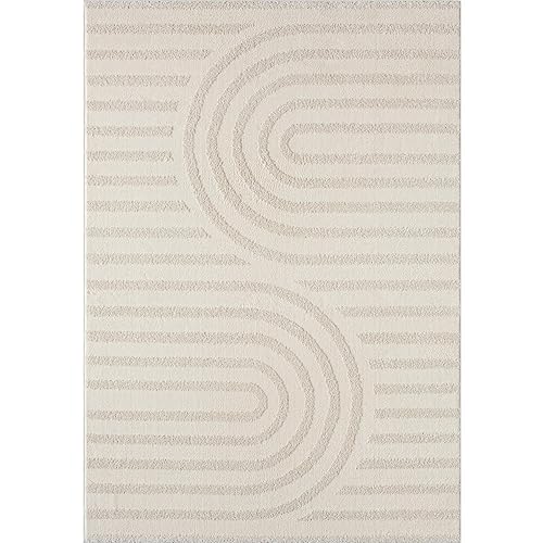 LUXE WEAVERS Modern Geometric Cream 8x10 Area Rug