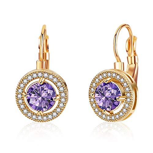Boucles d'oreilles cristal autrichien plaqué or rose le cadeau idéal pour marquer un anniversaire