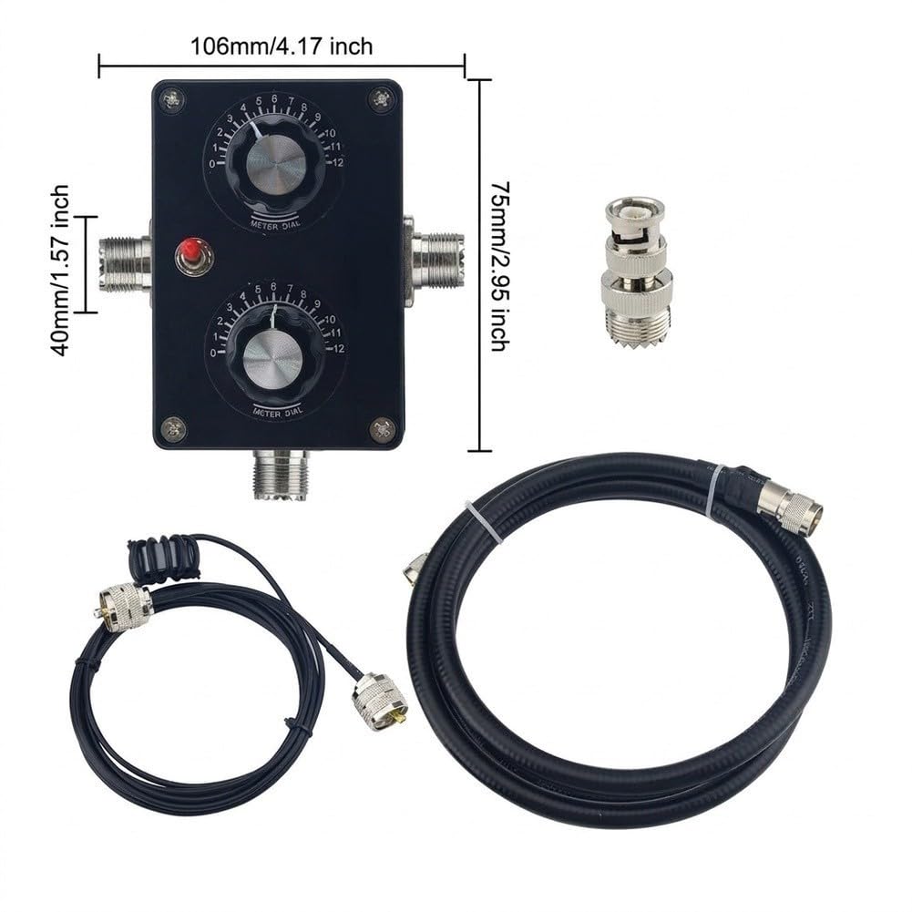 HG-20A - Antenna QRP Loop da 20 W per radio a onda corta, portatile, 5-30 MHz, FM, VHF, UHF, per transceiver per interni ed esterni