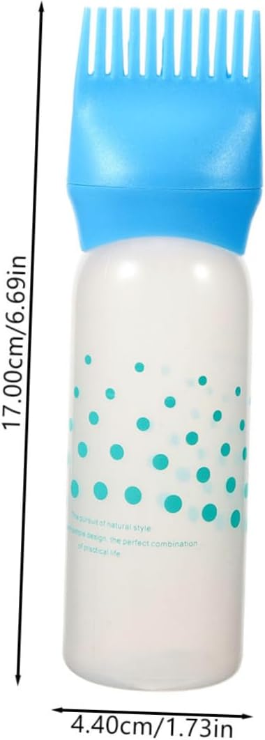 2pcs Hair Dye Applicator Bottle Graduated Scale and Root Comb Easy to Use Coloring Tool for Precise Application and Reusable Design