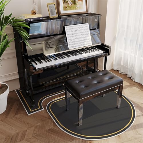 Kgfvesdc ピアノマット 防音 ノンスリップ カーペット 電子ピアノ 防音マット ドラム バスドラム 敷きカーペット 滑り止め 家具保護パッド 音響パッド 振動吸収 床キズ防止 防振 防傷 断熱 学校、スタジオ、家庭に最適 110x110cm+160×70cm（Amazon）