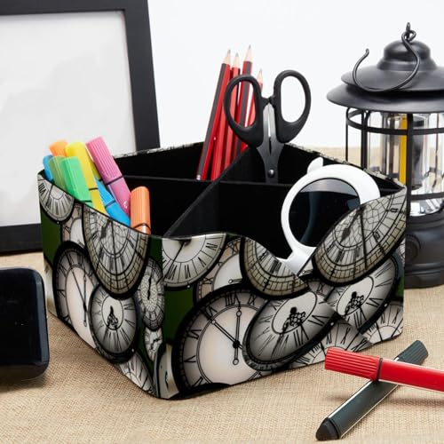 Organiseur de bureau compact à 4 compartiments pour optimiser le rangement des crayons - 8