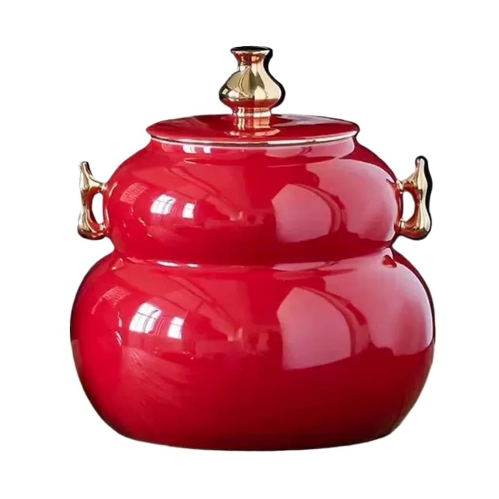 ByNGSDCC Ceramic Tea Jar, Gourd Canister,Bulk Sealing,Candy Containers Storage