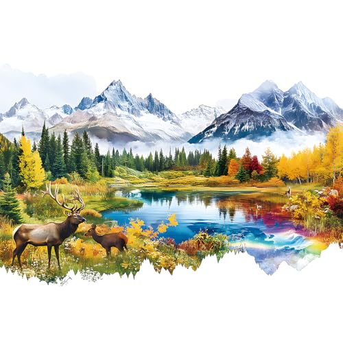 2000 Piece Puzzle for Adults, Scenic Lake Reflection with Mo
