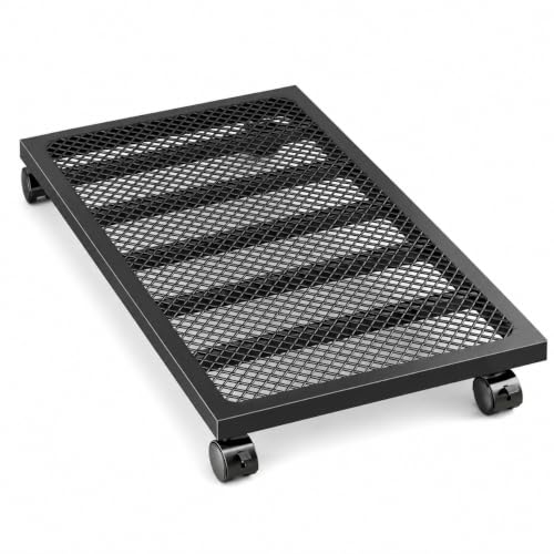 Soporte con ruedas metal para mover objetos pesados negro 40x40 2