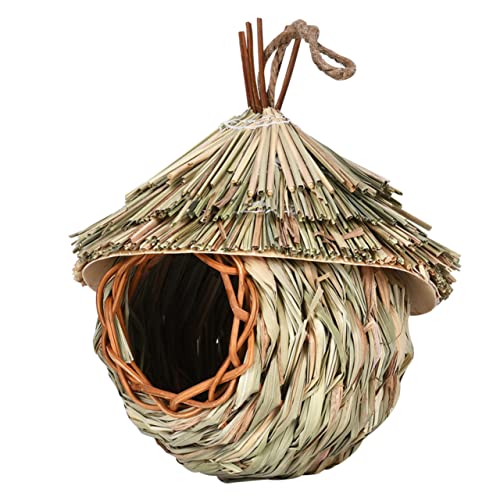 VERDANVERSE わら ハチドリ ハウス 鳥小屋 用 屋外 耐摩耗性 鳥 巣 吊り下げ 鳥