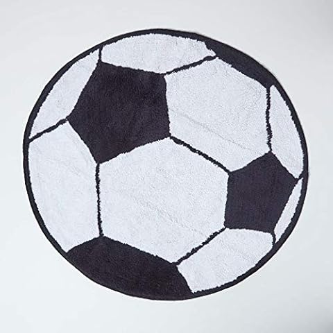 HOMESCAPES Cotton Tufted Football Rug Cover