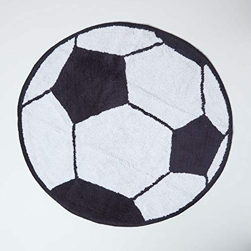Homescapes Kinderteppich Fußball Bunter Teppich, Vorleger 120 cm...