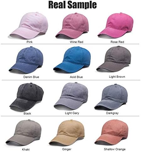 5 Pack Custom Washable Canvas Baseball Cap Personalized Embroidered Hat in Bulk image 4