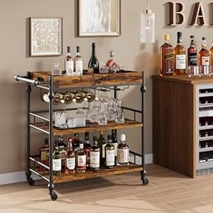 Idealhousebarcartbarcartsforthehome3tierbarcartwithwheelsportablehomebarservingcartsrollingcartwithwinerackandremovabletrayforlivingroomkitchendiningroom Urban Country Home Decor Idealhouse bar cart bar carts for the home 3 tier bar cart with wheels portable home bar serving carts rolling cart with wine rack and removable tray for living room kitchen dining room urban country home decor