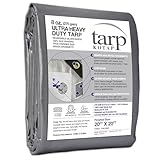 Kotap 20 x 20 Ft. Ultra Heavy-Duty Protection/Coverage Tarp, Superior Weave for Greater Longevity, 16-mil, Reversible, Multi-Use, Waterproof, Silver-White, 1-Pack (TUH-2020)
