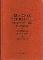 Business Mathematics, Principles and Practice By Rosenberg B0026YJVY4 Book Cover