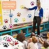Weecent 36 Pcs Paw Prints Cutouts, 6 Inch Large Size Dog Paw Print Cut Out Bulletin Board Decorations for Kids Educational School Classroom Home Craft Wall Decor Party Favor Supplies (9 Colors) #3