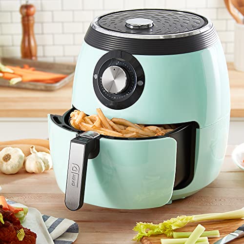 Dash Deluxe Air Fryer - Adjustable Temperature Control & Auto Shut-Off Feature - AirCrisp® Technology - Spacious Nonstick Basket - 1700 Watt - 6 Quarts - Aqua by DASH - Image 4