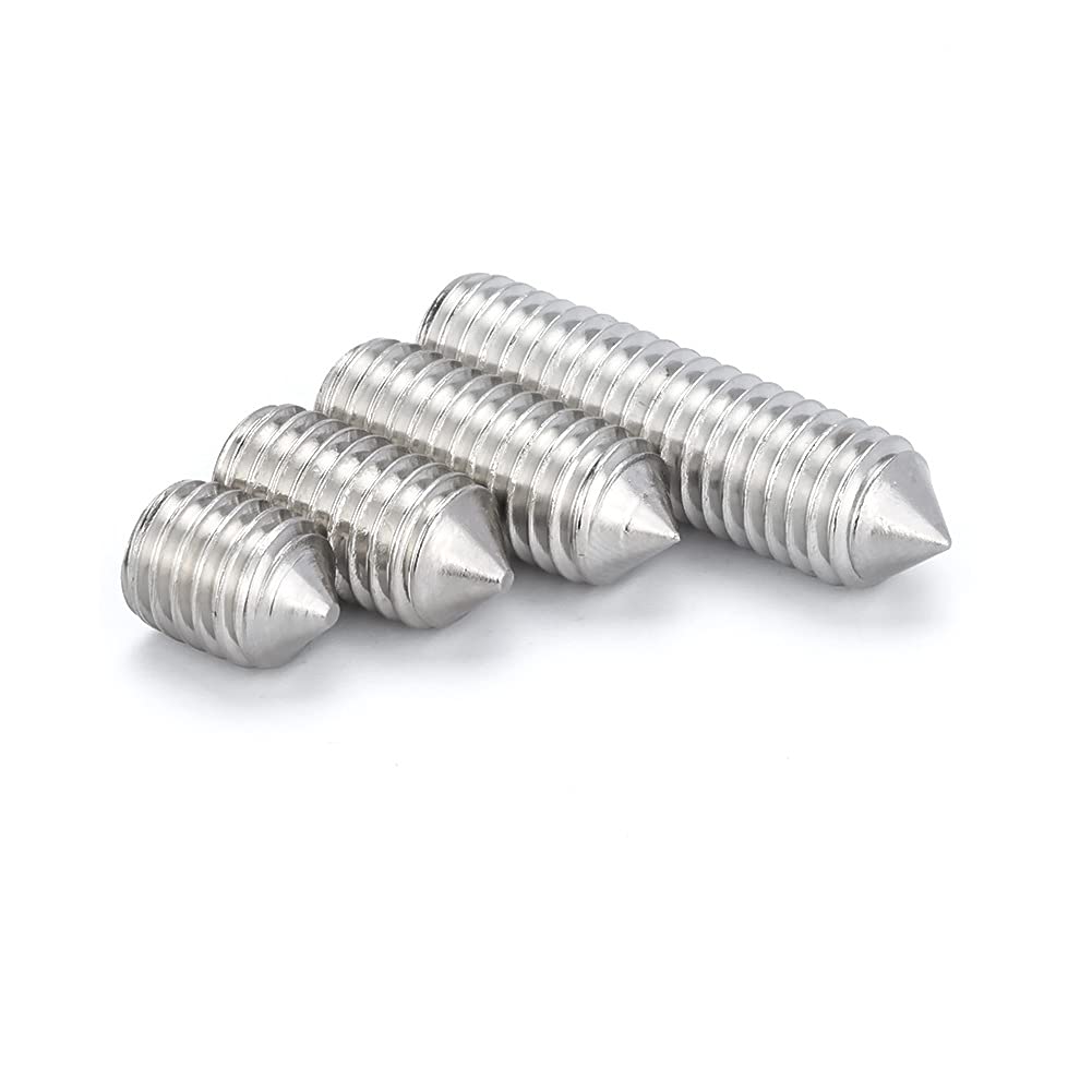 Wkręty dociskowe stożkowe, śruby z łbem sześciokątnym/imbusowym 304 ze stali nierdzewnej, M6×12mm,20 pcs